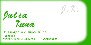 julia kuna business card