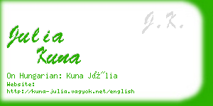 julia kuna business card